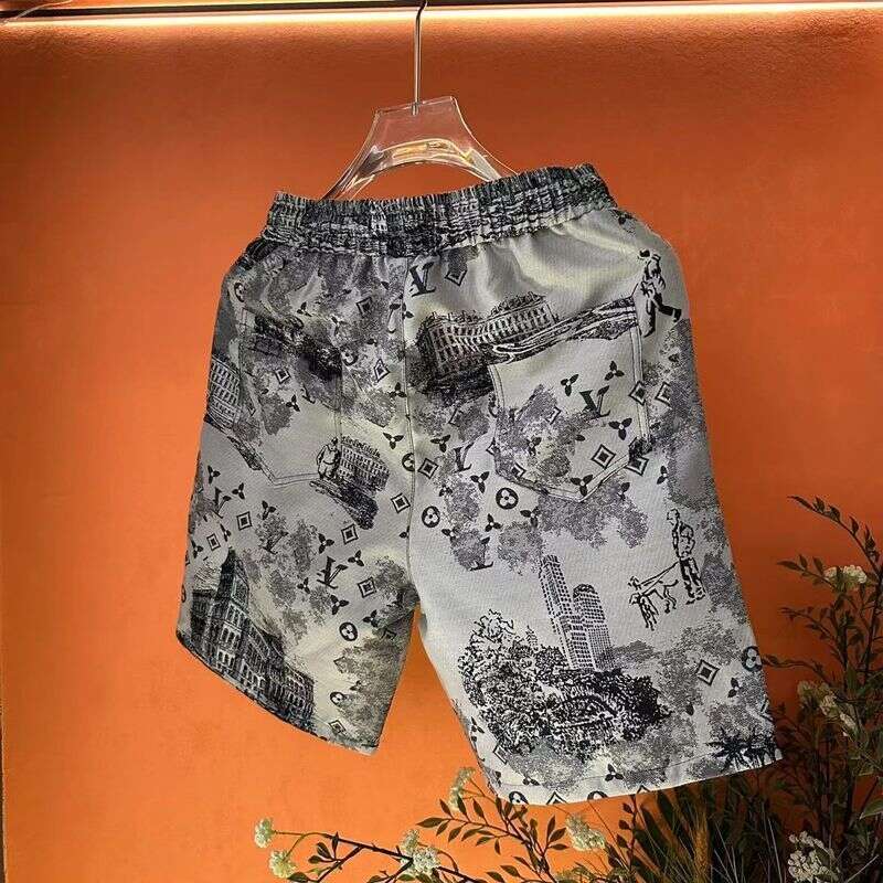 2025 Summer New Designer Niche Design Versatile Heavy-Duty Shorts Trendy Casual Men's High-End Light Luxury Asia Size