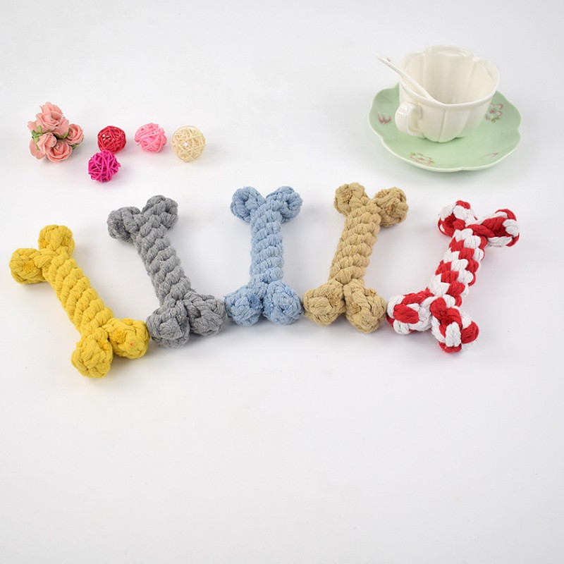 Cotton Rope Braided Bone Dog Toy, Chew Resistant Pet Toy for Large Dogs, Durable Teeth Cleaning Play Toy, Interactive Pet Supplies for Puppy Training