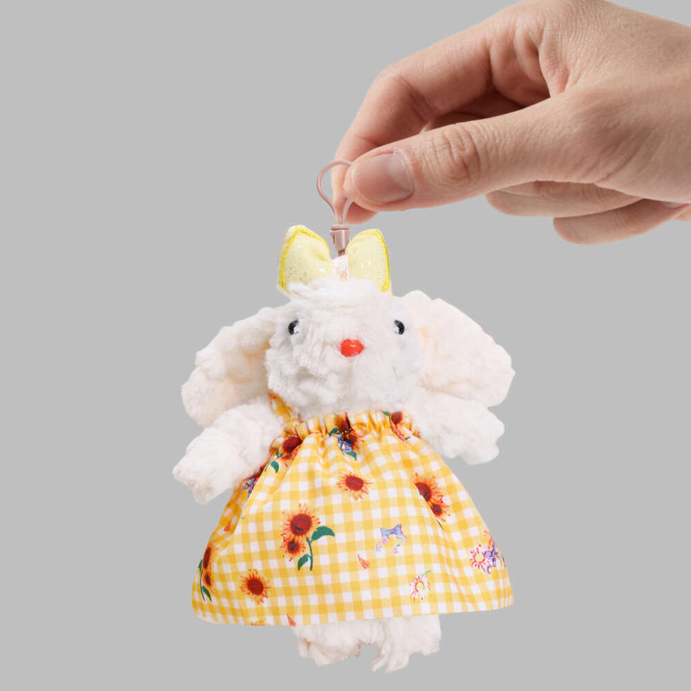 Lop-eared Bunny Plush Toy, Long-eared Rabbit Doll, Cute Bag Pendant, Keychain, Douyin Strawberry Bear