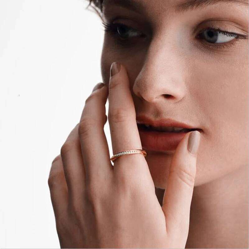 ZHOUYANG Wedding Ring For Women rs Simple Cubic Zirconia Rose Gold Color Fashion Jewelry ZYR314 ZYR317 H260312