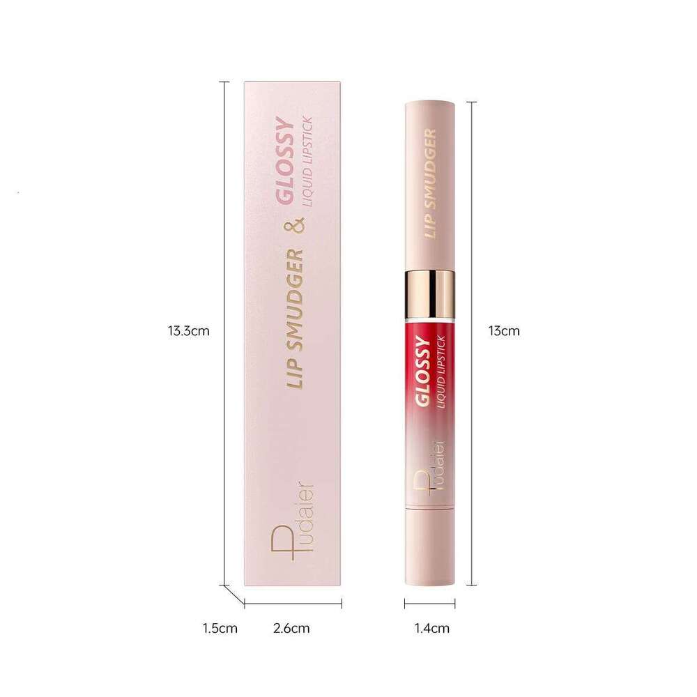 Double-ended lip gloss, moisturizing hydrating, long-lasting colorfast, with a dual effect of matte and glossy finishes. W260311