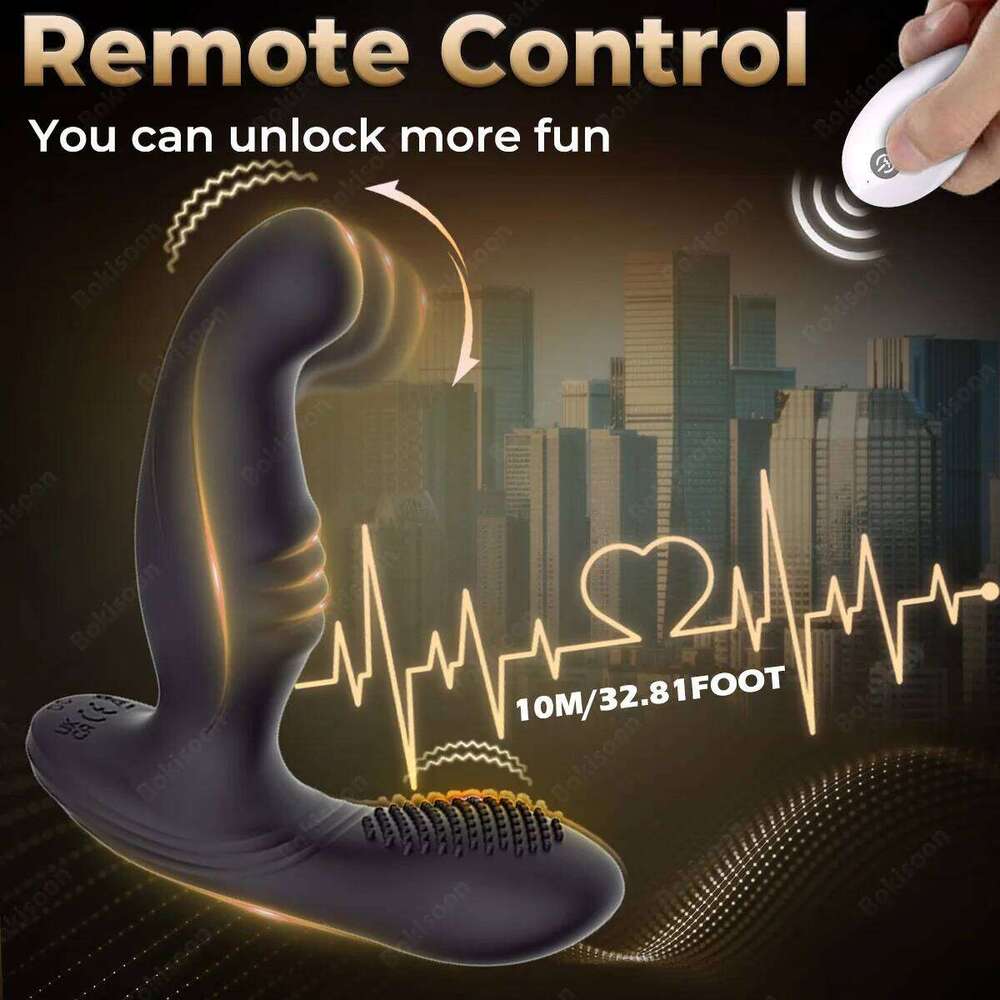 10 Wiggling Butt Plug Prostate Massager Male Men Sex Toy Vibrator Adult Toys Anal Dildo for Couples Z260312
