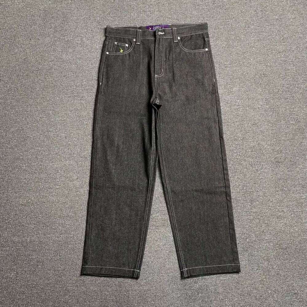 New Always High quality Printed Embroidery Straight Black Pants Jeans Trend Street Wear AlwaysJeans Men 26Y0312