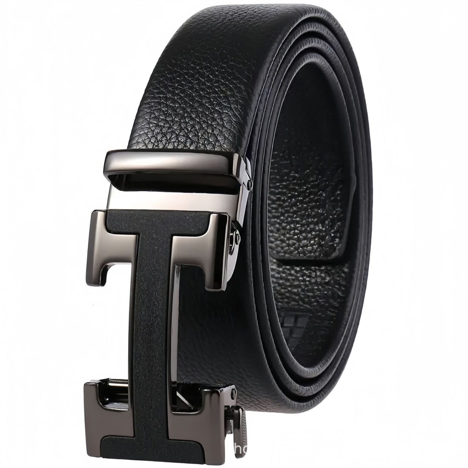 2026 New Designer Luxury Brand Top Cowhide Men's Belt H-shaped Buckle Genuine Leather Automatic Buckle Men's Youth Simple And Fashionable Me