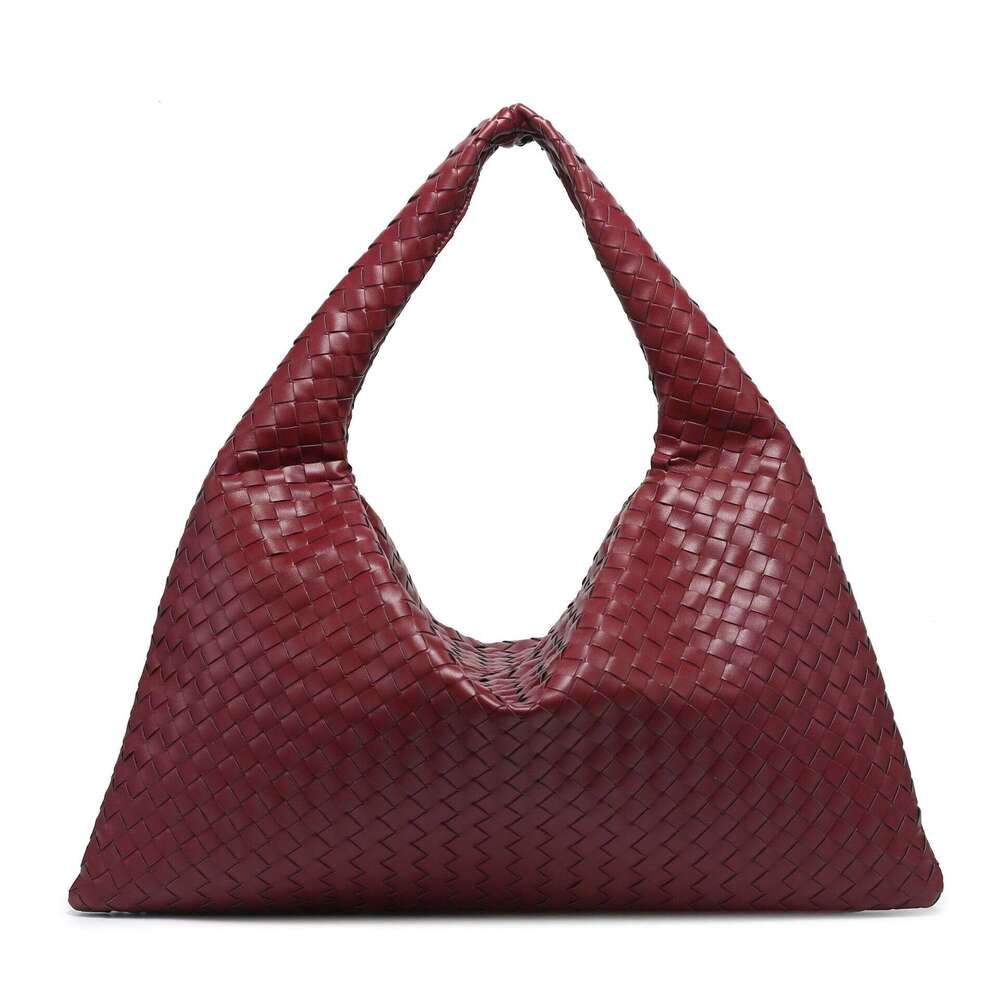 Cross-border best-selling woven extra-large capacity underarm solid color shoulder bag, new women's handbag, in stock