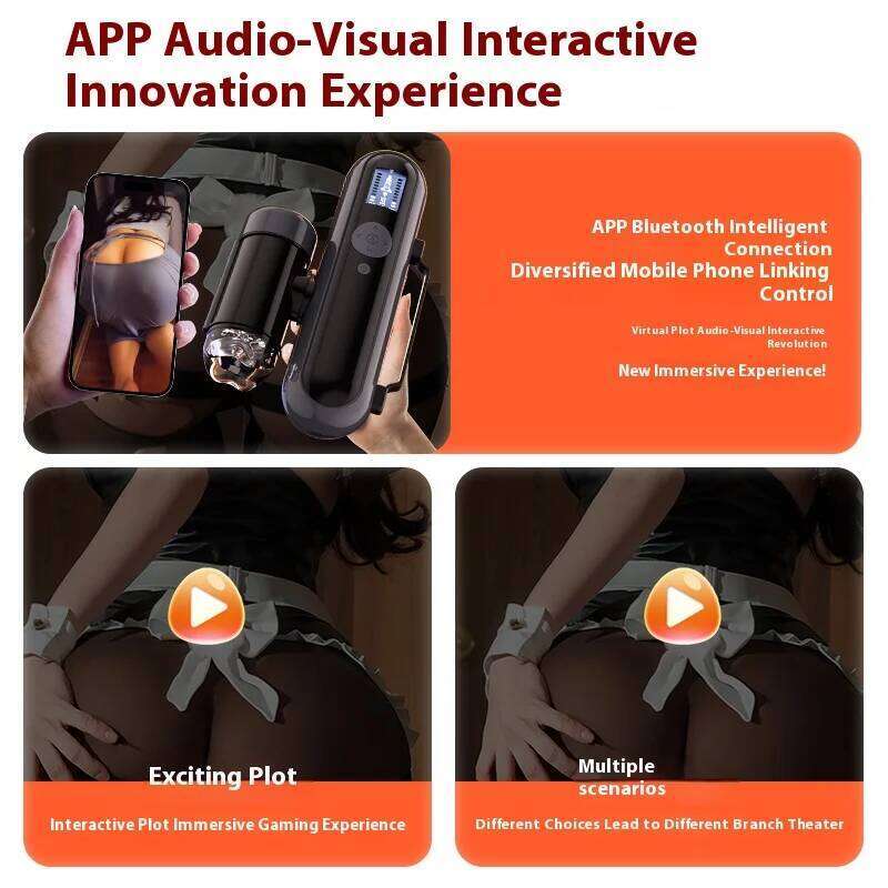 APP Control Male AI Voice Intelligent Interactive Telescopic Masturbator LCD Display Men Sex Toy Artificial Vagina Z260312