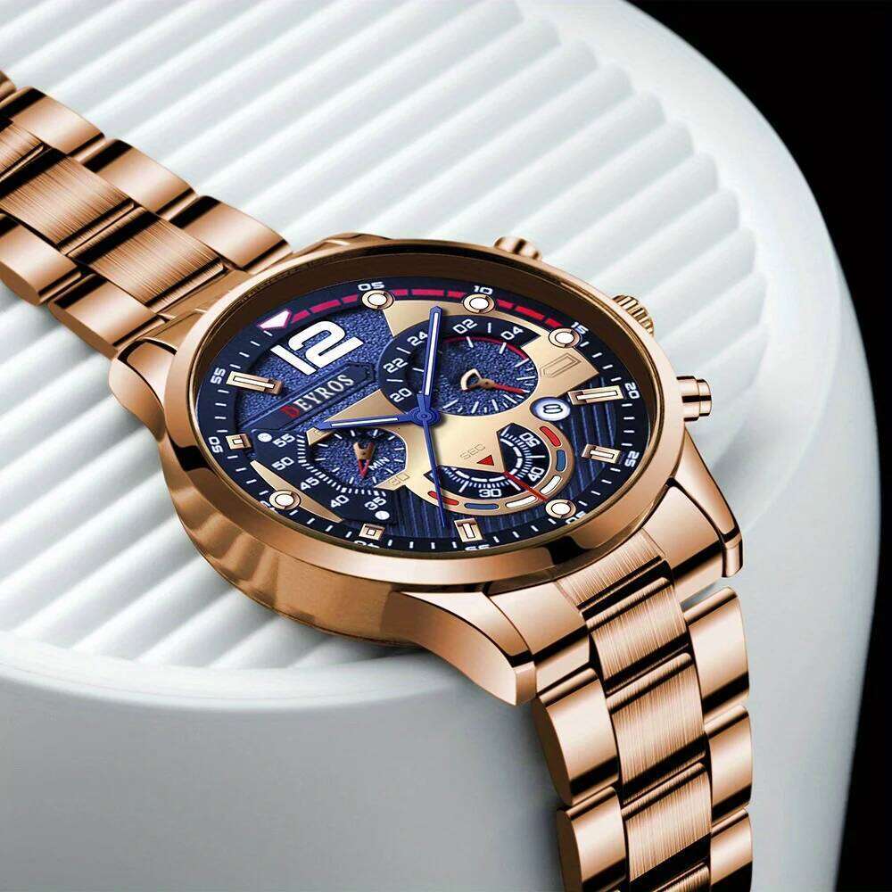 5p/set Business Casual Travel Party Meeting Fashion Quartz Watch Set for Men, Halloween Gifts