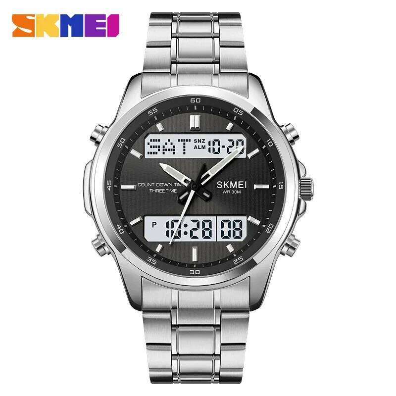 SKMEI 2049 Mens Sport Watch Light Waterproof Electronics Clock Countdown Timer Digital Men Wristwatches Relogio Masculino 1850