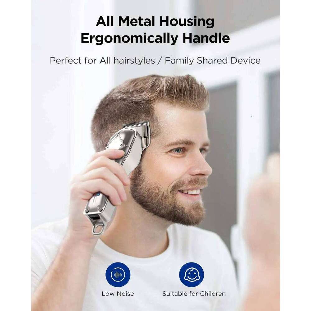 N Top Limural Professional Cordless Clippers Hair Cutting Beard Trimmer Barbers Grooming Kit Rechargeable for Men C260312