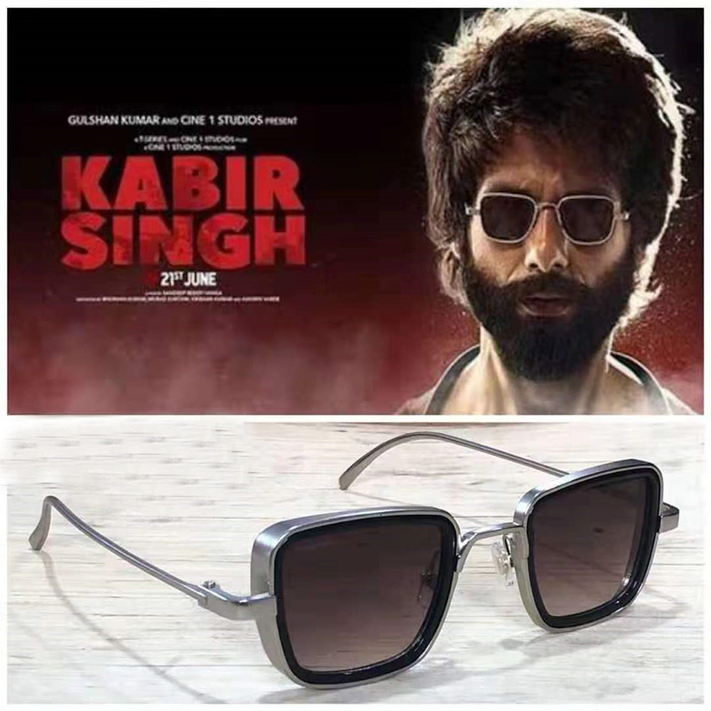 Indian for KABIRSINGH Personality Steampunk Men Driving Sun Protection Sunglasses