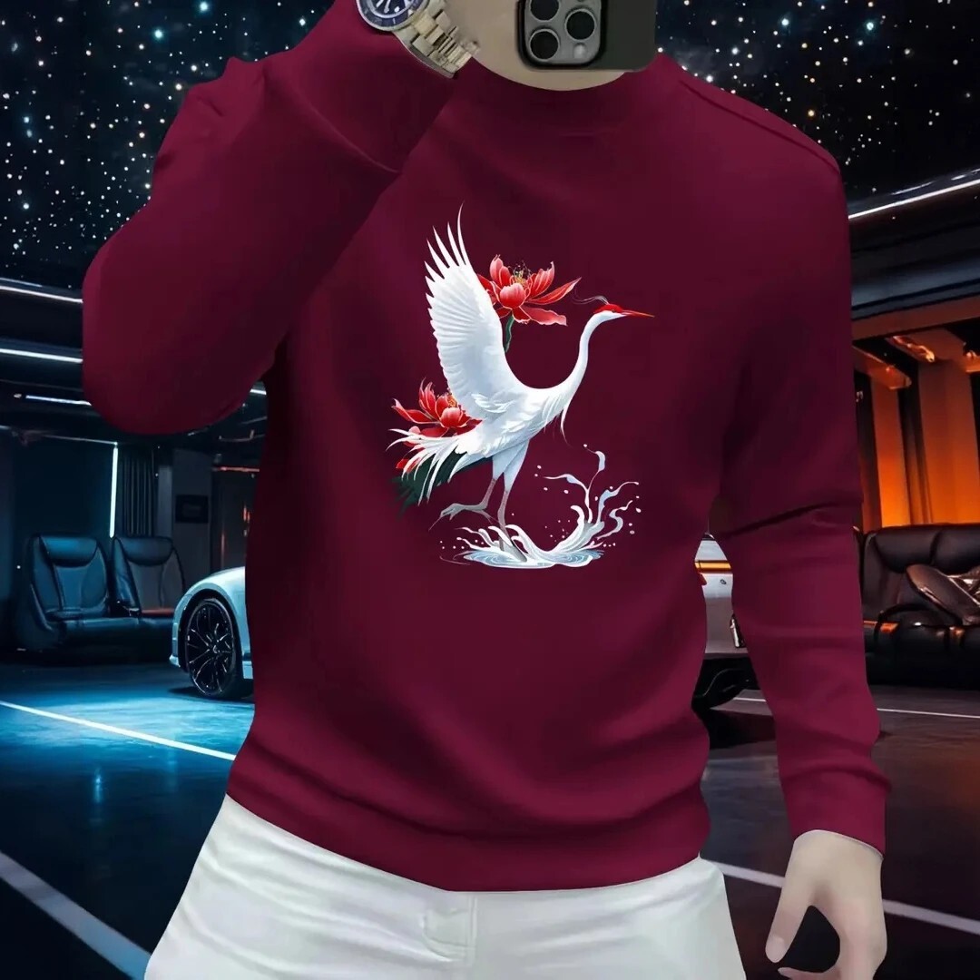 New Trendy Hevyweight Crew Neck Swetshirt Stylish Nd Csul Slim Fit Designer Hoodie Street Style Utumn Print Fshionble Men's Trendy Swetshirt