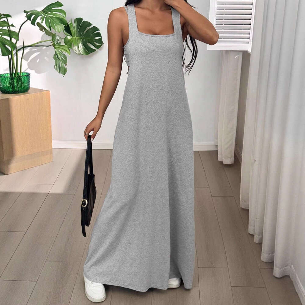 Women's Clothing 2026 New Cross-Border European and American Style Casual Sports Yoga Tank Dress Set Sexy