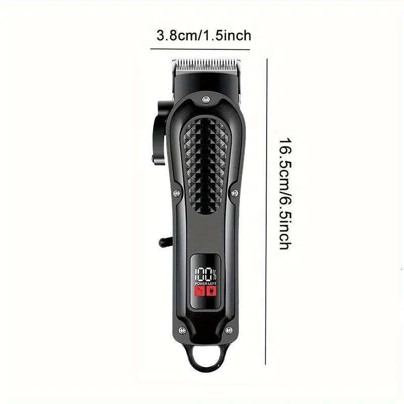 Professional men's hair with LED display, rechargeable lithium battery USB charging wireless trimmer suitable for trimmi C260312
