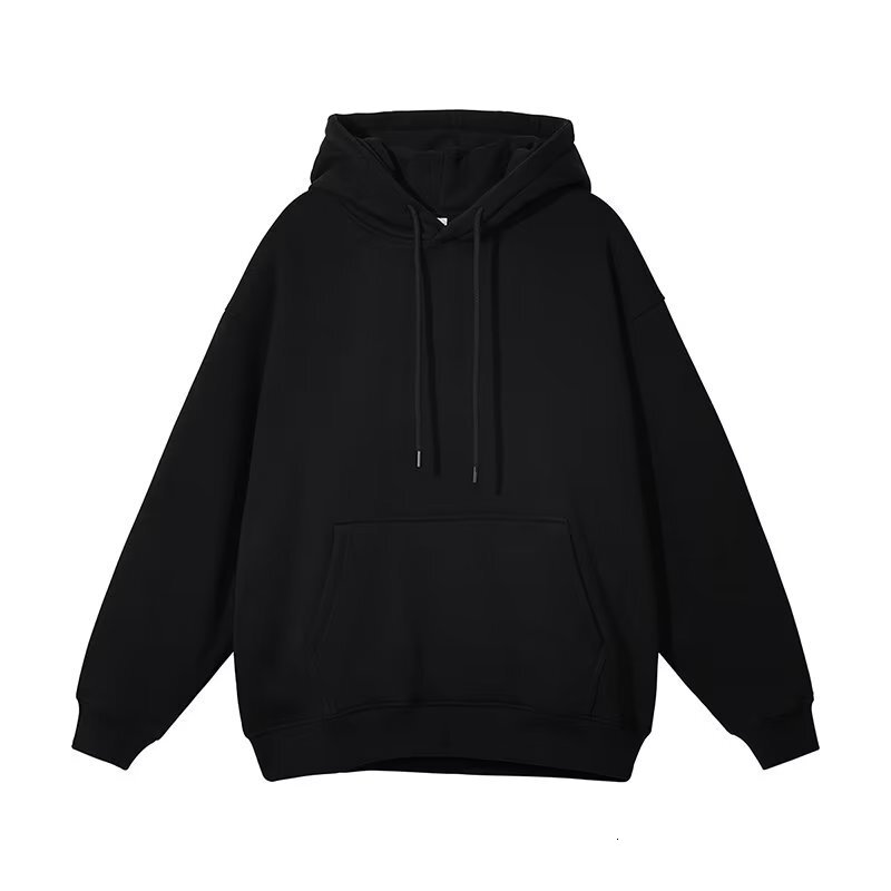 Spring And Autumn New Model 320g Heavyweight Cotton Hooded Sweatshirt For Men Designer Hoodie Ins Hong Kong Style Loose Fit Trendy Brand Plain Jacket
