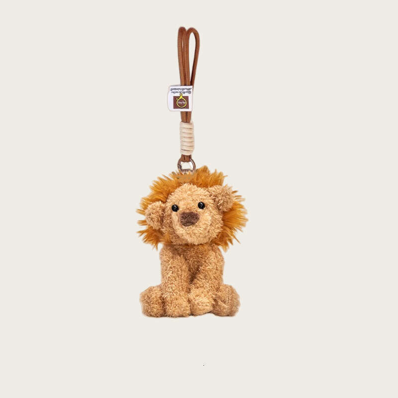 Charm Keychain Internet Celebrity Cute Adorable Little Lion Plush Toy Doll Bag Pendant Figurine