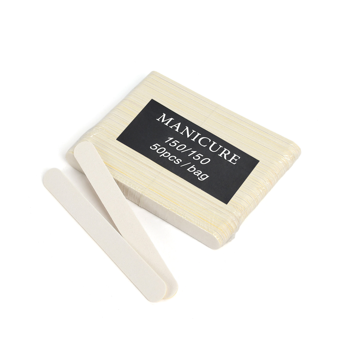 4 Colors Disposable Wooden Nail File 80/100/180 Grit-500Pcs
