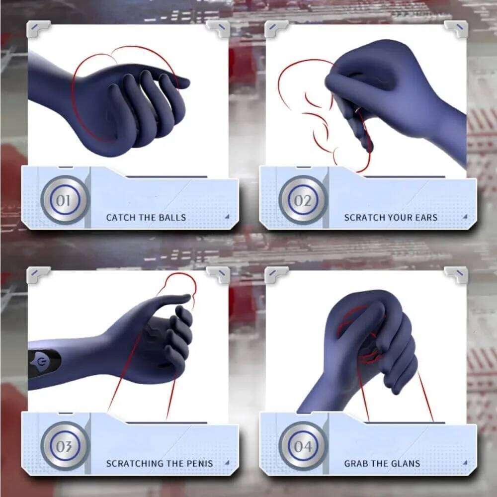 Sex Toys Vibrator Male Penis Trainer Pump With Handle Men Stroker Five Finger Simulation Palm Masturbator Z260312