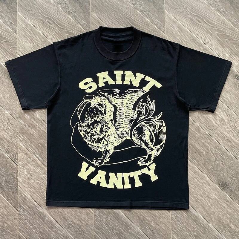 Ins The Same Style, Letter Printing Casual Short-sleeved T-shirt for Men and Women Breathable Oversized T Shirt ddmythur