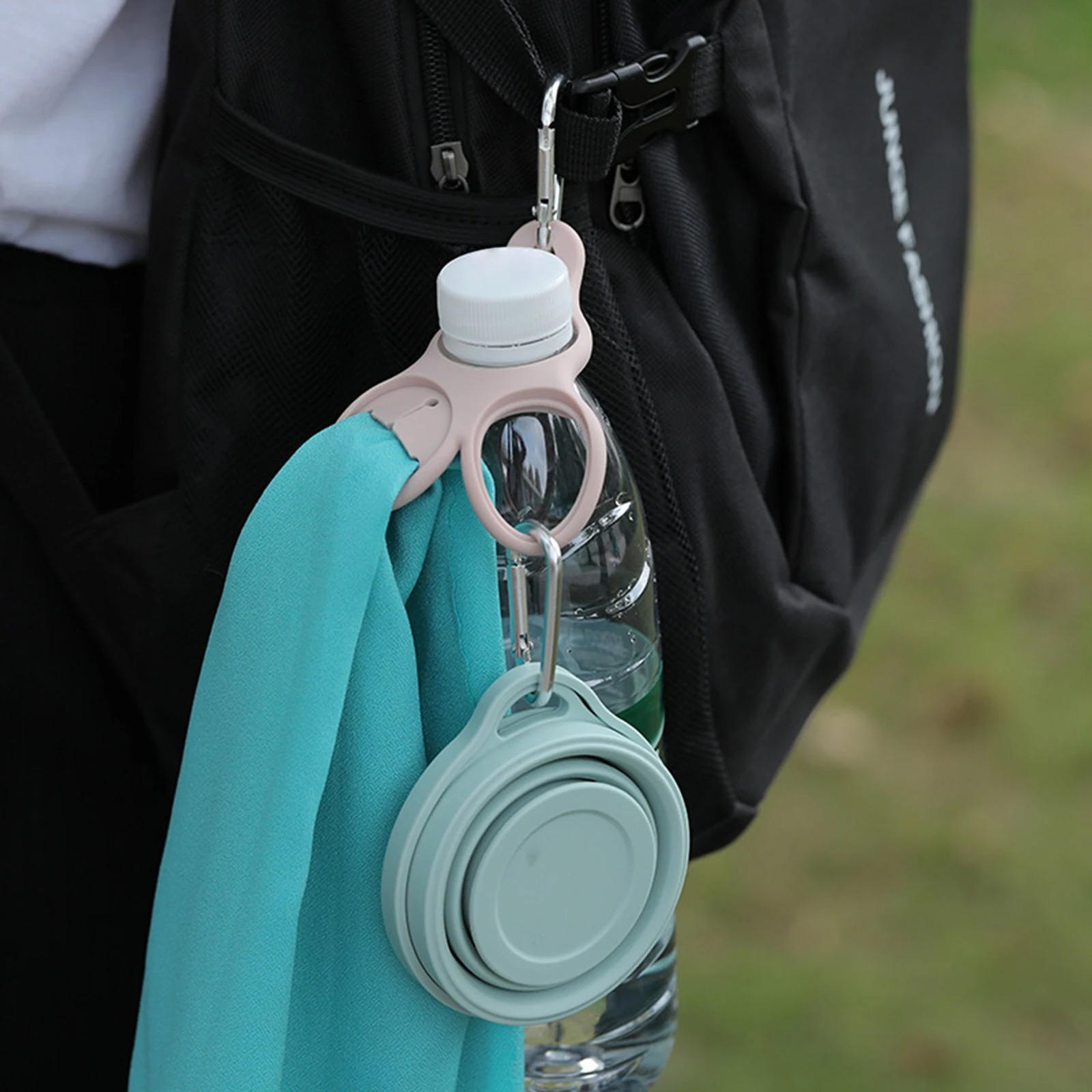 Portable 3in1 Carabiner Durable Silicone Hook For Camping Cycling Travel Wild Survival Fishing Outdoor Backpack Hooks 125pcs 260228