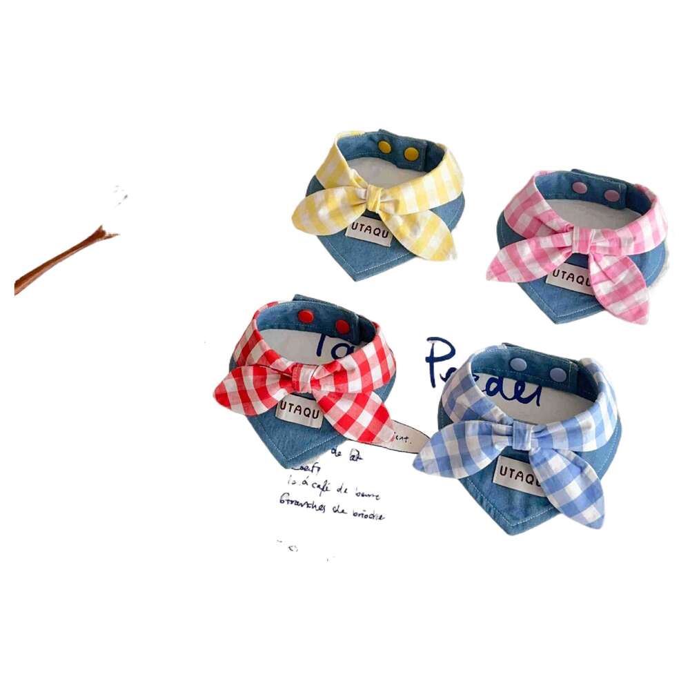 INS Korean Style Cats Dogs, Bibs For Bichon And Teddy, Pet Neck Scarves