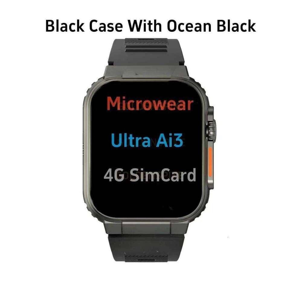 Ai3 Smartwatch: 2.2" 448*528 AMOLED, 4G SIM, 256GB, Health Monitoring & Rotating Camera