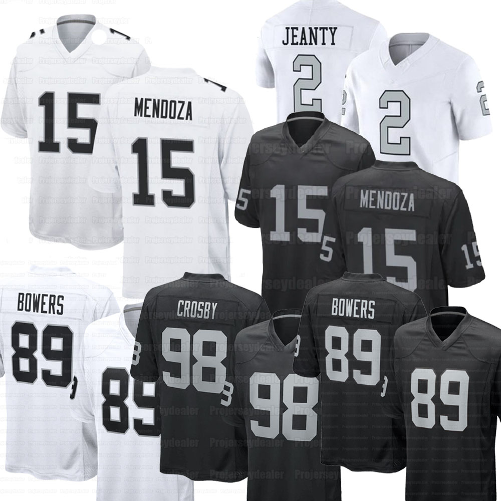 15 Fernando Mendoza Raider 2026 Jerseys Kirk Cousins Ashton Jeanty Maxx Crosby Brock Bowers Aidan O'Connell Howie Long Tre Tucker Raiderss