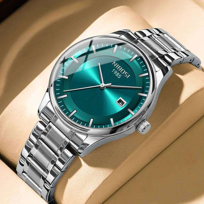 NIBOSI Business Men's Top Brand Luxury Analog Quartz Waterproof Auto Date Simple Watches for Men Reloj Hombre