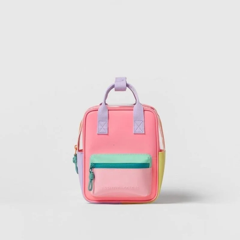 Cute Pink Kids Backpack for Girls Silicone Waterproof Toddler Bags School Accessories 260311