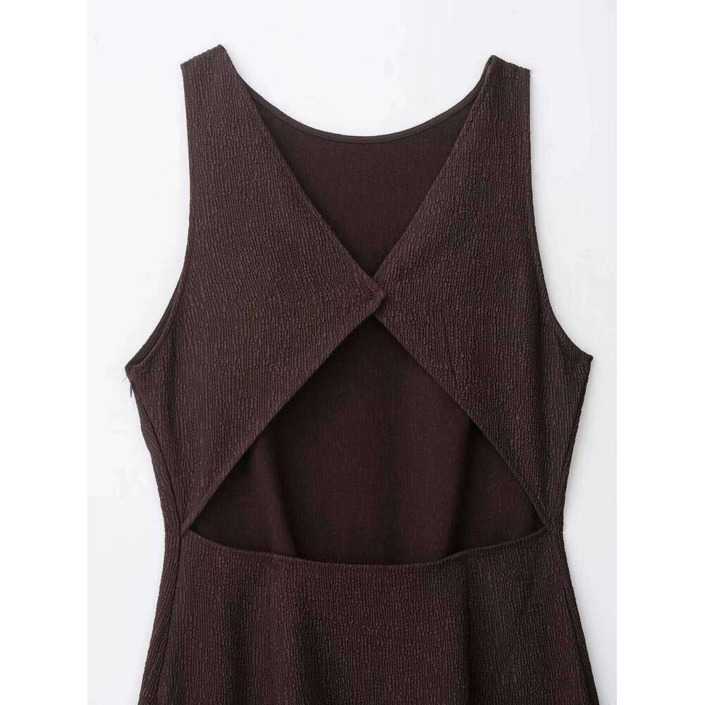 New European and American style women's fashion versatile temperament casual simple slim fit tassel dress C260311