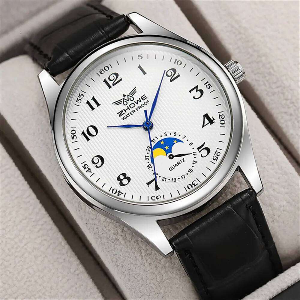 Fashion 2025 New Couple's Simple Calendar Digital Quartz Watch Casual Black Leather Ladies Clock Dress Watches