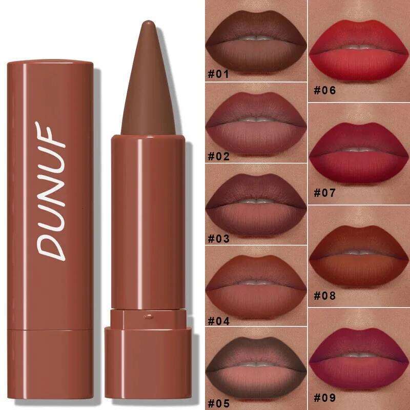 Gradient Lip Liner Pen with Matte Velvet Finish Smooth Application Lipstick for Defined and Elegant Lips W260311