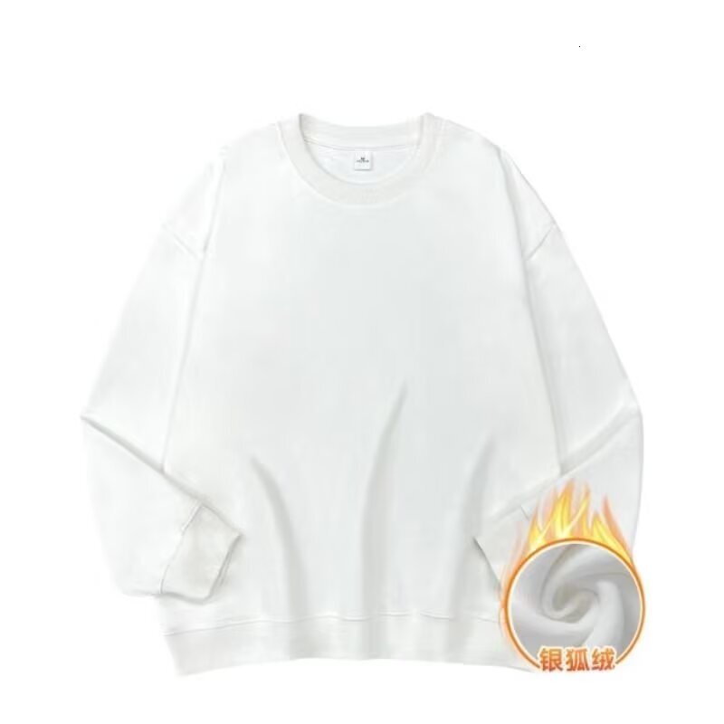 Crew Neck Sweatshirt Heavyweight 420g Fleece-lined And Thickened Autumn And Winter Pullover Long-sleeved Unisex Casual Designer Hoodie Loose-fitting S