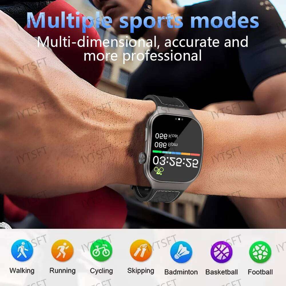 LAXASFIT 2.01 Inch Curved Screen Men's Bluetooth 5.3 HD Call Multiple Sports Modes Woman Smart Watch Holiday gifts