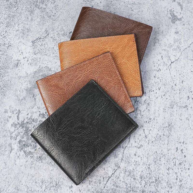 Men's Casual Retro Large Capacity Multi-Card Slot Coin Purse Leather Clip PU Material Car Sewing Line Pure Color Wallet