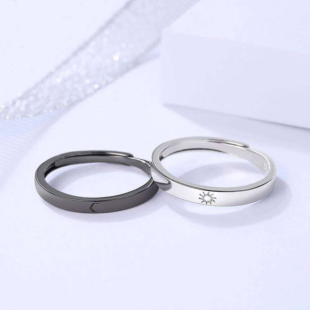 Van Gogh Starry Sky Meteor Shower Sun Moon Adjustable Open Women Men Lover Exquisite Carving Rings Band Romantic Couple Jewelry W260311