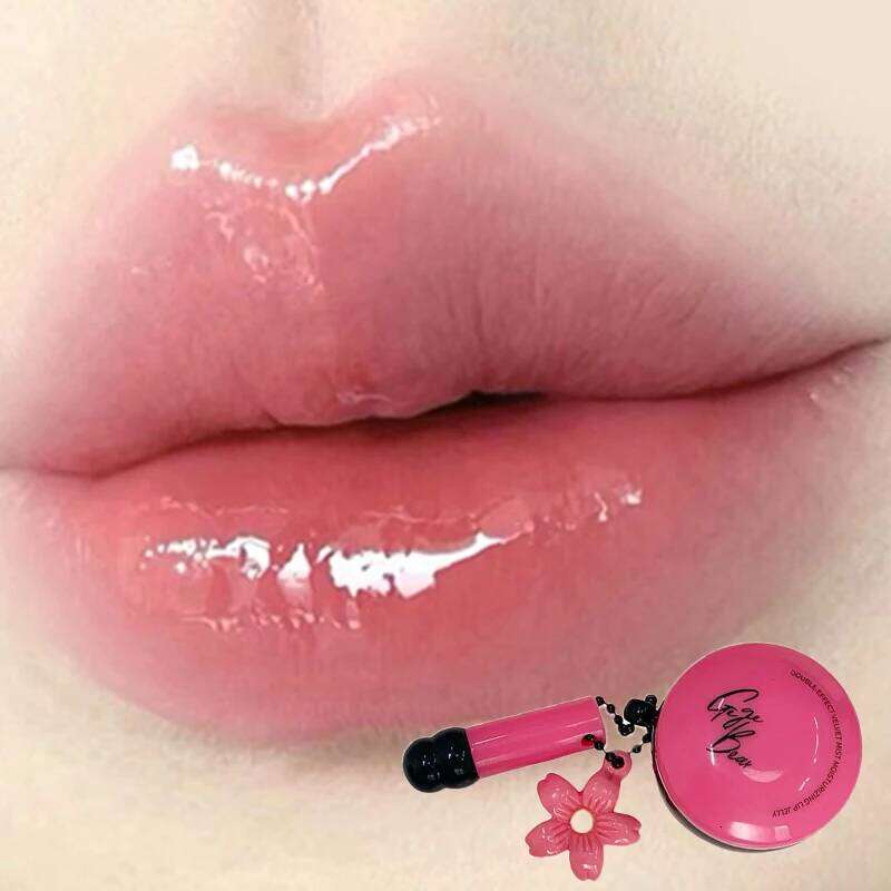 Gege bear two lipsticks lip jelly, moisturizing the lips, coloring, natural makeup application, and quick setting W260311
