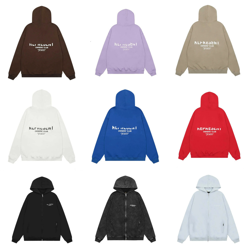 Representers Hoodie Designer High Quality 5A Clothes Letter Men's Tide Brand Wild Casual American Loose Couple Sweater Coat Fashion Rep Hoody 7aa 8c