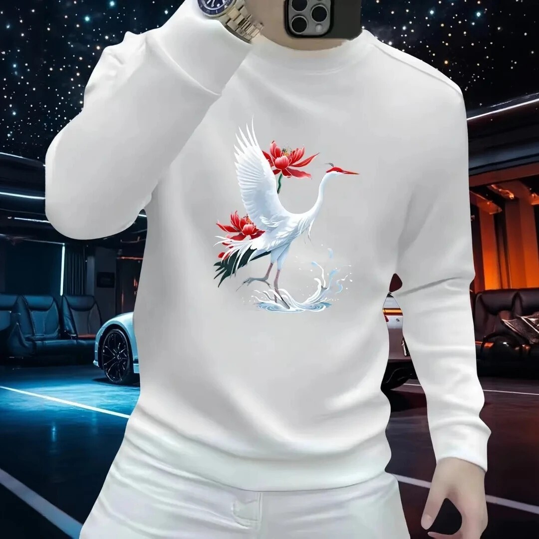 New Trendy Hevyweight Crew Neck Swetshirt Stylish Nd Csul Slim Fit Designer Hoodie Street Style Utumn Print Fshionble Men's Trendy Swetshirt