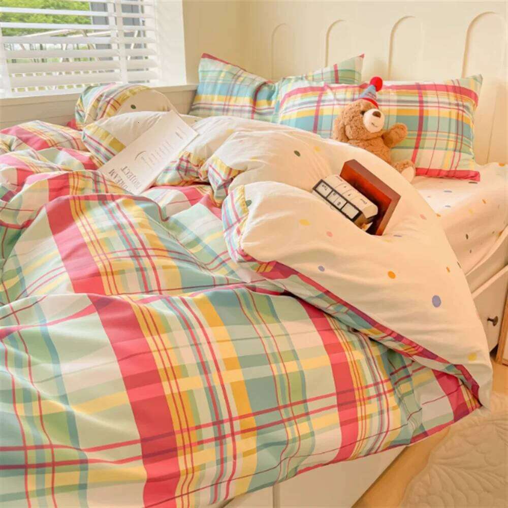 Dopamine Mix And Match Bedding Four-Piece Set Skirt Quilt Cover Non-Cotton Pure Cotton Dormitory Single Bed Sheet H260312