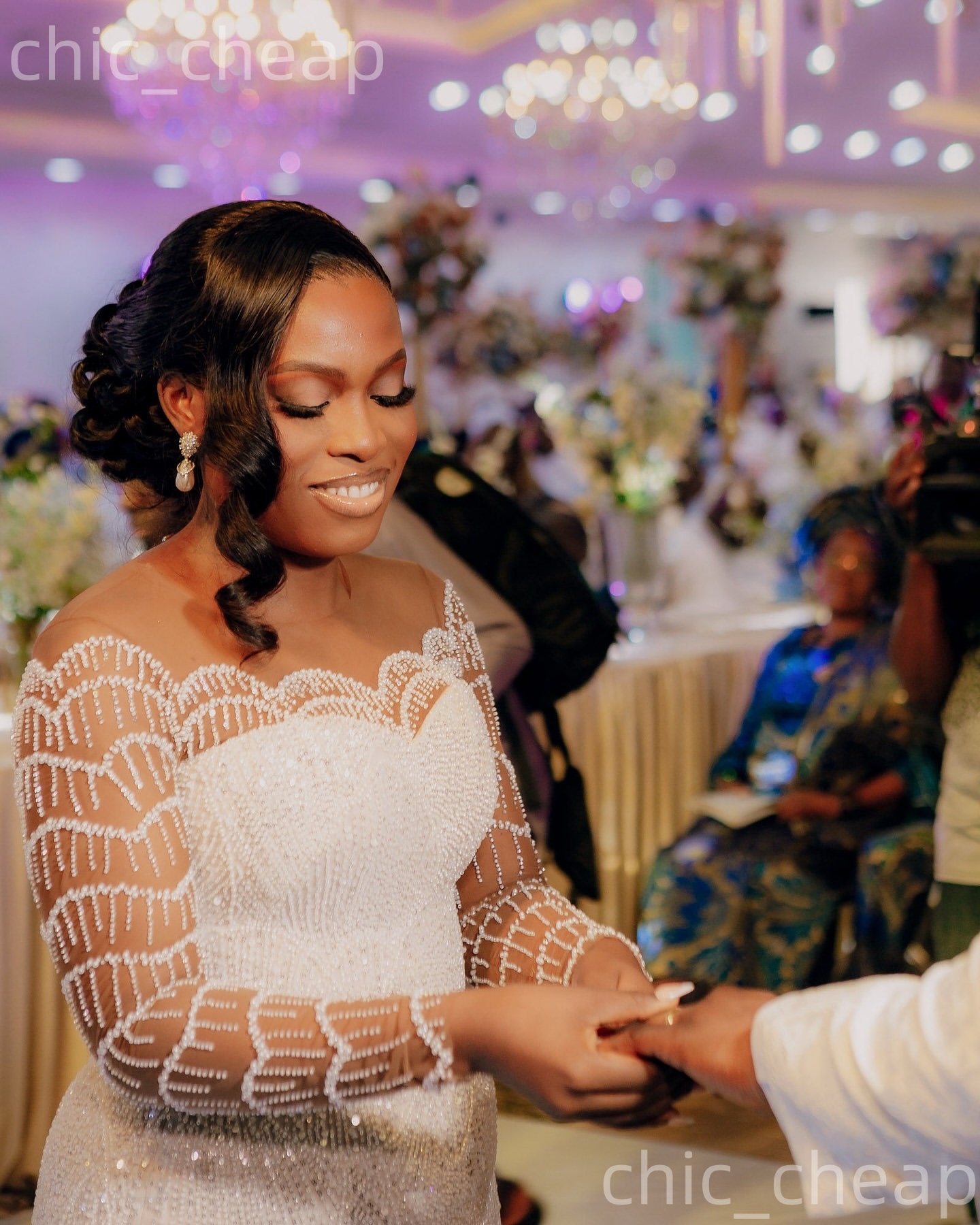 African Aso Ebi 2026 Ivory Mermaid Wedding Dress Sheer Neck Beaded Full Sleeves Detachable Train Sequined Elegant Bridal Gowns Dresses ZJ239