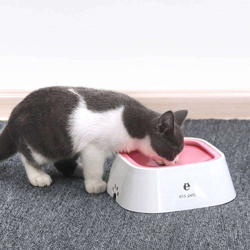 1.5L ABS Plastic Floating Non-Wetting Mouth Cat Without Spill Drinking Water Dispenser Dog Bowl 26Y0312