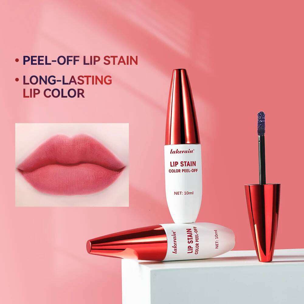 Peel Rose Pink Gloss Matte Outline Contour Tattoo Stain Waterproof Transfer Resistant Tear Off Natural Lip Tint W260311