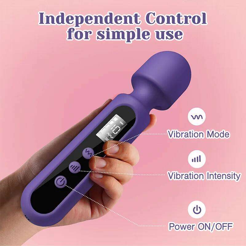 Tracy's Dog Wand Vibrator Kits Couple Adult Sex Toys Clit G Spot Glans Clitoral Stimulator Vibrating Dildo 10 Patterns 4 Speeds Z260311