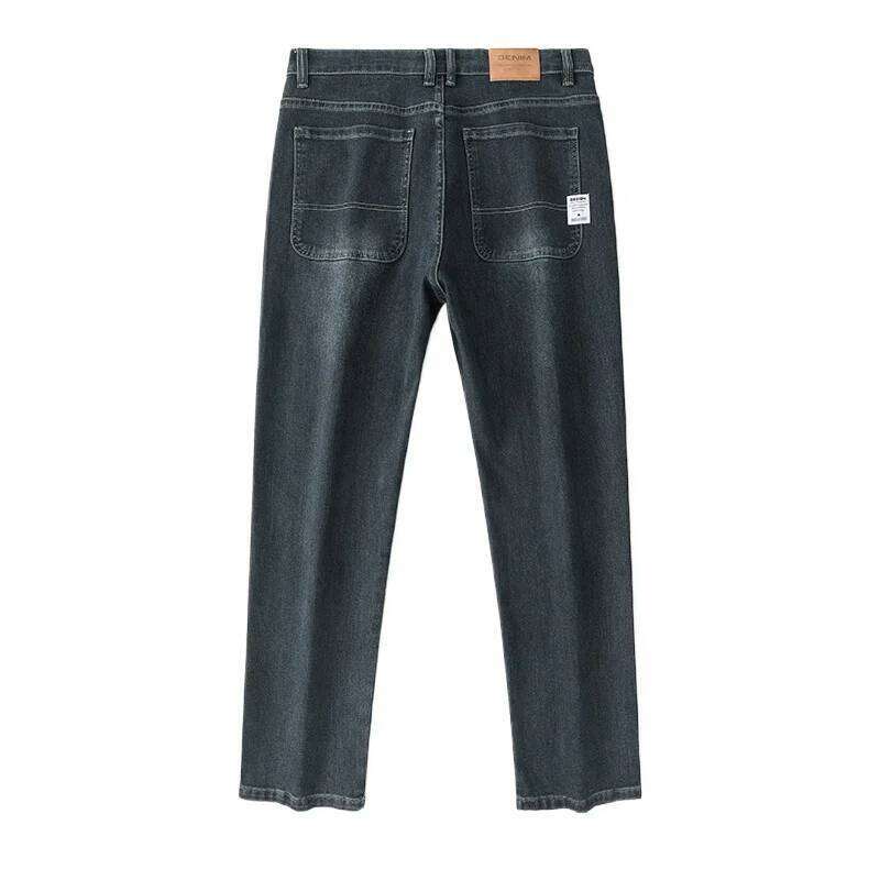 New Style Y2 Spring and Autumn Loose Jeans Baggy Straight Wide Leg Business Casual Pants Brand Men's Clothing 26Y0312