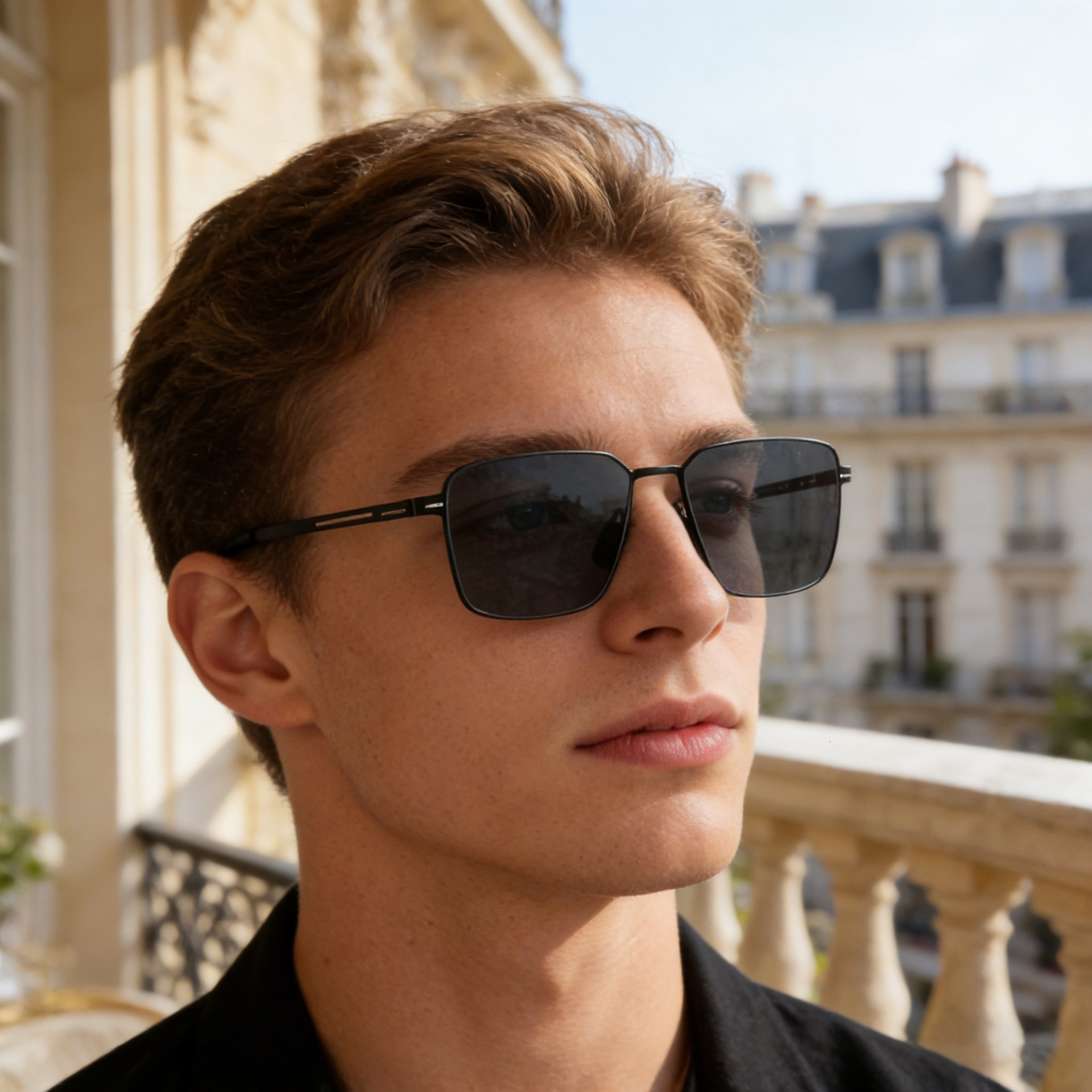 2026 New Fashion Square Frame Nylon Polarized Retro Stainless Steel Frame, Sun Protection Sunglasses for Men,