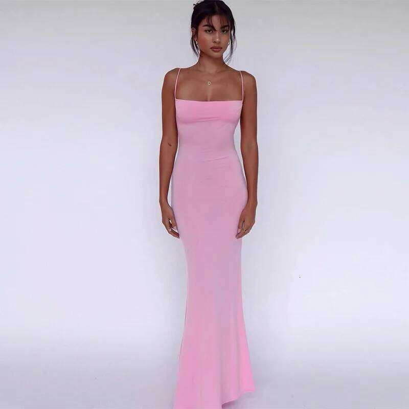 New Dresses 2025 Woman Fashion Summer One Shoulder Backless Slim Package Hip Sexy Elegant Skirt C260312