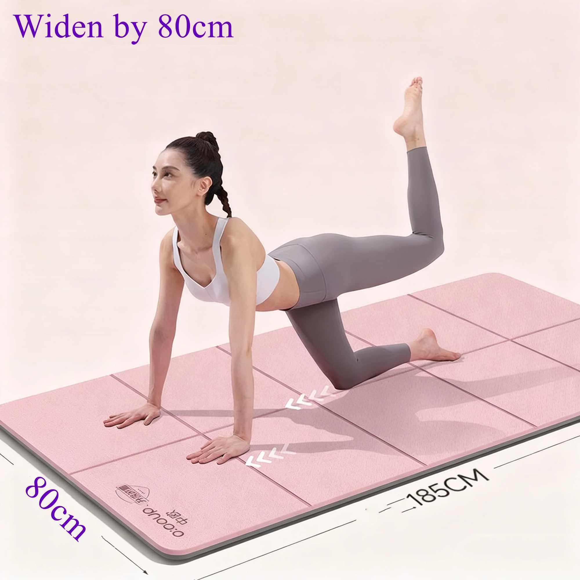 6mm/8mm Thick 80/60cm Wide Folding Yoga Mat Fitness Exercise Adult and Childrens Home Skipping Rope Outdoor Midday Rest Mat M260312