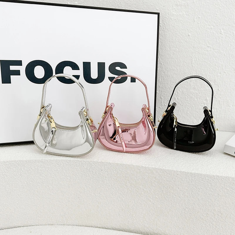 Womens Laser Glossy Patent Leather Crossbody Bag Tote Stylish Mother Daughter Matching Handbags for Women Girls and Kids 260311