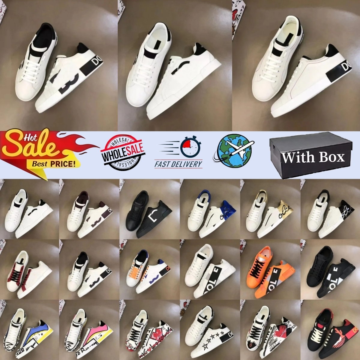 designer dolceshoes gabanna casual dolice genuine leather sports sneakers with laces new generation breathable men's white dolces dolcee e gabanna shoes