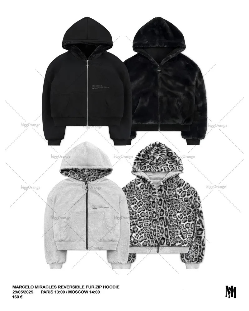 American Retro Leopard Print Two-sided Fashion Zipper Hoodie Men Street Hip-hop Harajuku Y2K Casual Oversized Sweatshirt 260311